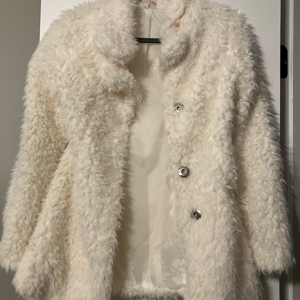 Gianni Bini Cream Teddy Jacket